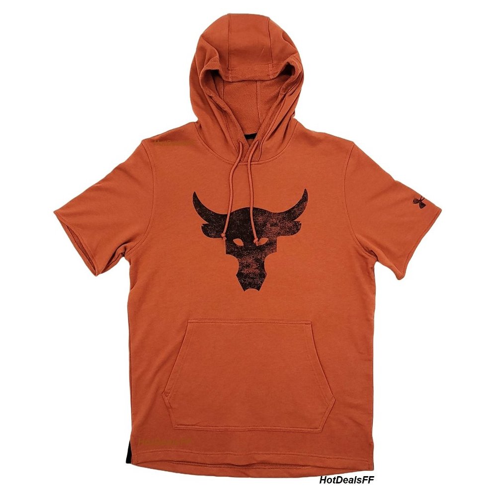 RARE Under Armour Men’s LG & XL Project Rock Terry Brahma Bull Quick Dry Hoodie